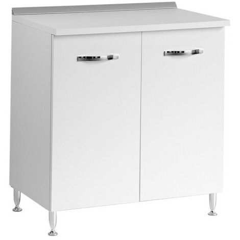 Base pour cuisine Frêne Blanc 2 portes Cm 80x50xH 85 (1/3)