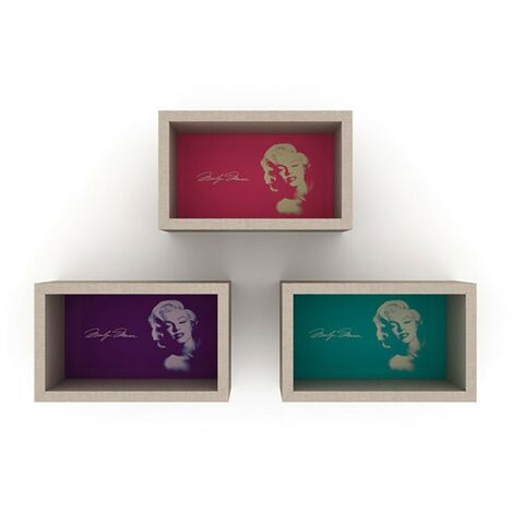 Décoration murale tableau rectangulaire Monroe cm 36 x 18 x 22 h (1/3)