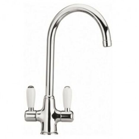 Mitigeur de cuisine chromé avec commandes en céramique 36.6 cm x 19.1 cm x 5 cm (1/3)