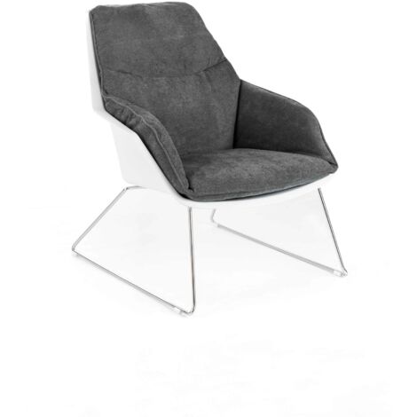 Fauteuil en polypropylène gris foncé 85 cm x 74 cm H. 86 cm (1/5)