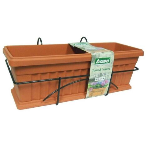Set jardinière - IRIS - 50 cm - Terracotta - Livraison gratuite (1/2)