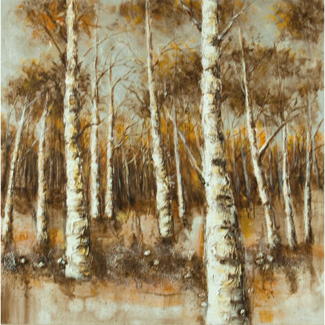 Peinture à l'huile multicolore sur toile avec cadre en bois 140x70 cm (1/3)