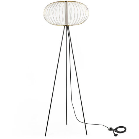 Mizar Lampadaire LED en acier noir (1/3)