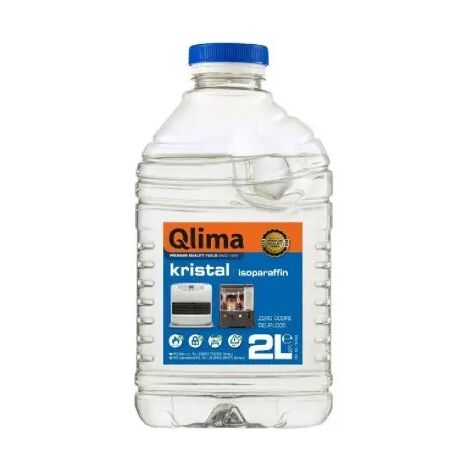 Qlima – Carburant liquide 2L – Combustible d'isoparaffine inodore pour poêles à mèche et Inverter – Chaleur efficace et inodore