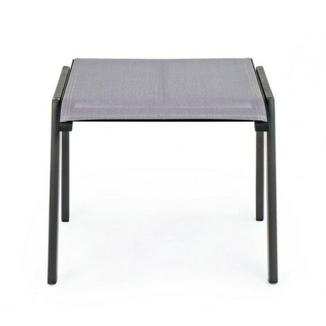 VidaXL Repose-Pied Pliable Jardin - Noir Et Argent - Textilène Et Aluminium - Support 110 Kg