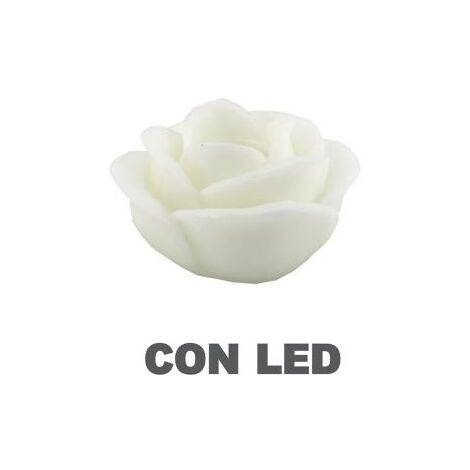 Bougie led rose et blanche 32 x 20 h (1/5)