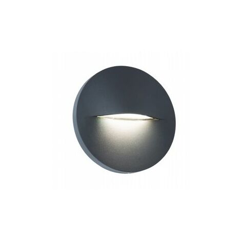 Applique lumineuse ronde en aluminium moulé sous pression 3W 360 lumens 4000°K graphite (1/5)