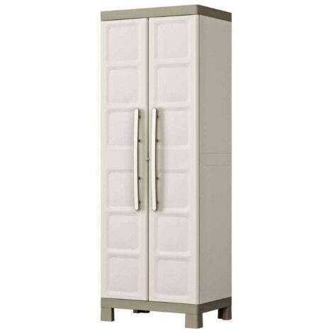 Keter – Armoire d'atelier en plastique 65x45x182 cm – Légère et facile à déplacer – Optimise l'espace à la maison ou au bureau