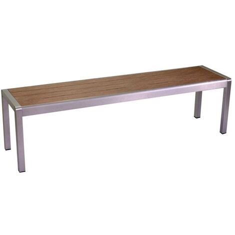 Banc en aluminium Poliwood Seattle marron (1/5)