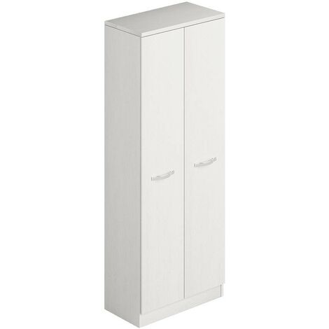 Armoire à chaussures polyvalente blanche à deux portes avec porte-balai cm h182x71x38 (1/3)