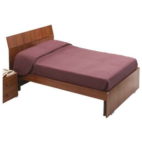 Lit double pour chambre en noyer antique cm 200x131xH 98 (1/3)