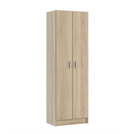 Armoire polyvalente à plusieurs étagères 180x58x37 cm Chêne canadien