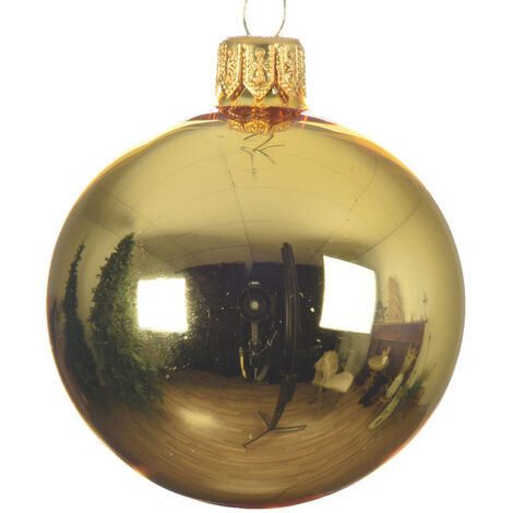 Boule de Noël dorée ø 8 cm