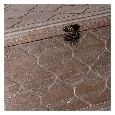 Boîte rectangulaire en bois marron 1-2 cm39,4x24,1h24,8