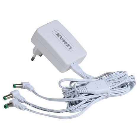 Adaptateur d'alimentation 4,5V blanc – 3 sorties pour manèges Lemax – Utilisation intérieure – Alimentation stable et efficace - 3-sorties (1/2)