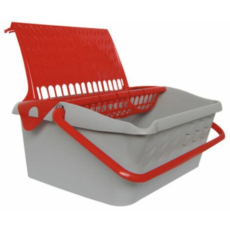Nespoli – Seau en plastique 10 litres – Poignée sécurisée – Pour peinture avec grille séparée – Utilisation optimale en milieu humide