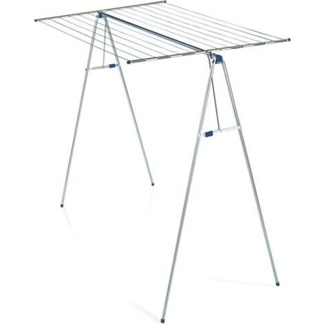 Leifheit – Séchoir sur pieds 72706 – Acier inoxydable – Hauteur 150 cm – Fils amovibles pour linge de grande taille – Pliable pour rangement facile (1/5)