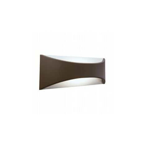 Applique en aluminium moulé avec diffuseur satiné - 12W, 935 lumens, lumière chaude café (1/5)