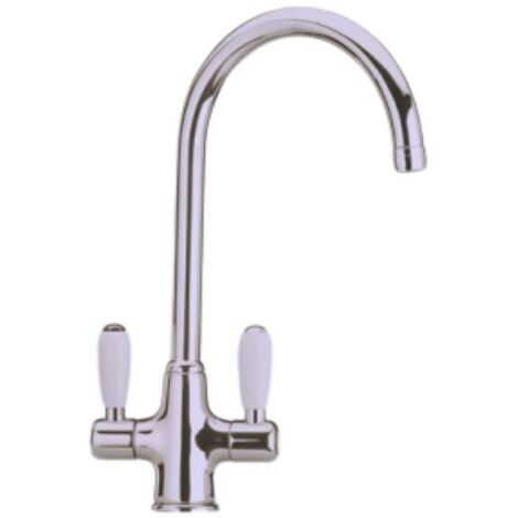 Mitigeur de cuisine satiné avec commandes en céramique 36.6 cm x 19.1 cm x 5 cm (1/3)