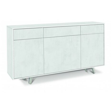 Buffet avec trois portes et trois tiroirs Blanc Oxyde 164x41x h92 cm