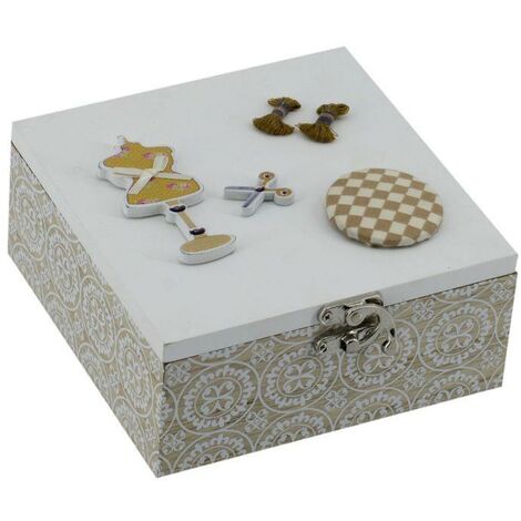 Boîte carrée en bois de colophane naturelle cm15x15h7,5