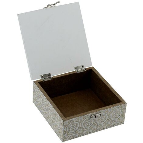 Boîte carrée en bois de colophane naturelle cm15x15h7,5
