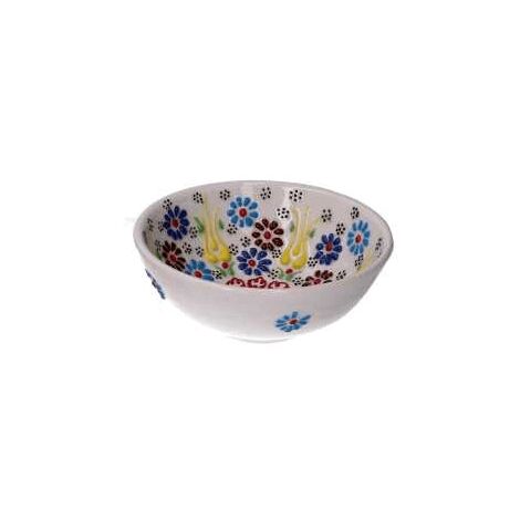 Grand Bol En Céramique 23,5 Cm – Service Rond Multicolore Pour Salade, Pâtes, Fruits – Neuf