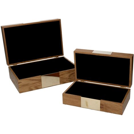 Boîte rectangulaire en bois marron 1-2 cm31x20h10