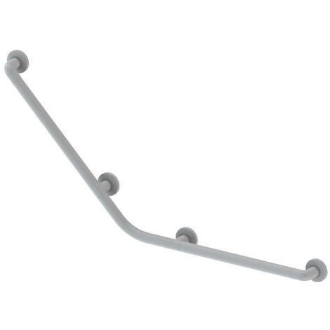 Rampe d'angle de sécurité 113x55 cm pour personnes handicapées, couleur blanche (1/3)