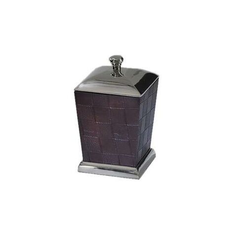 Boîte moyenne en alux rectifié cm20x12h12 éco-cuir et aluminium (1/5)