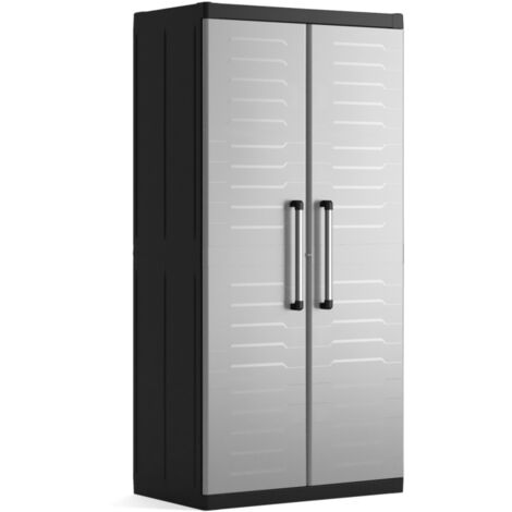 Keter – Armoire de jardin Detroit XL – 4 étagères réglables – Matériau résistant aux intempéries – Dimensions optimales pour rangement extérieur