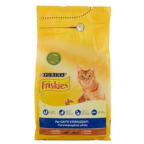 Iperbriko – Croquettes pour chat stérilisé 1,5kg – Saveur dinde avec légumes – Alimentation équilibrée pour chats adultes