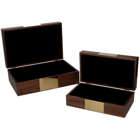 Boîte rectangulaire en bois marron 1-2 cm31x20h10