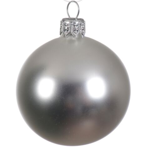 Boule de Noël argentée Ø10 cm