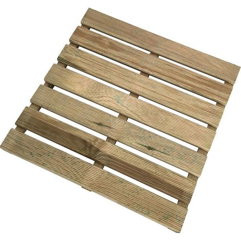 Dalle extérieure en pin imprégné 50x50 cm – Résistante aux intempéries – Classe 3 – Pour terrasses et aménagements extérieurs – Losa Legnami