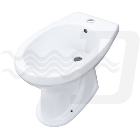 Distributeur de robinet de sol en porcelaine blanche – Hauteur 40,5 cm – Compatible avec robinets standard pour bidet – Facile à nettoyer – Linpha