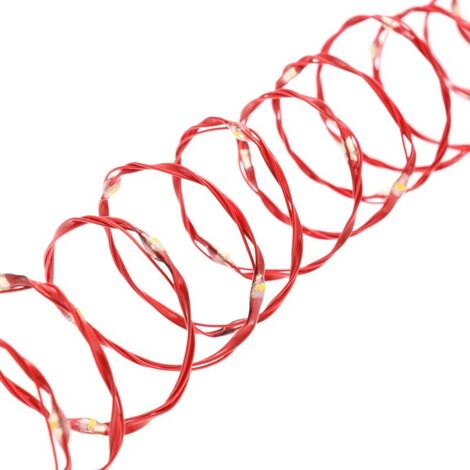Bobine de chaîne 500 MicroLED Câble métallique rouge de 25 m (1/5)