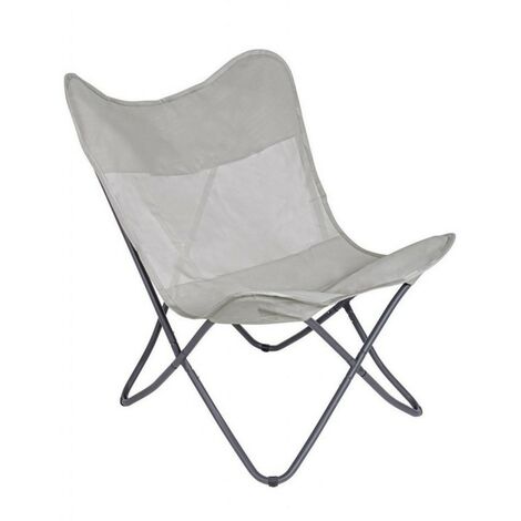 Chaise de mer pliante en textilène Naturel BUTTERFLY GABICCE 77,5x81x h89 cm (1/5)