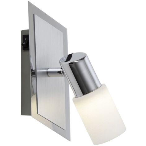 Clapton Spot Led Chrome Et Verre Blanc H20 cm Trio Eclairage (1/3)