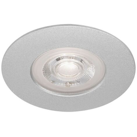 Lampe LED encastrée BRILONER LEUCHTEN KULANA, 5 W, 460 lm, IP44, chrome mat, plastique, Ø 9 cm (1/5)