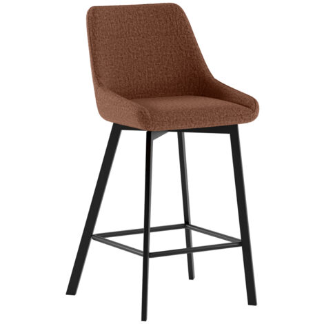 Fox Tabouret en tissu noir Lot de 2 pcs (1/5)