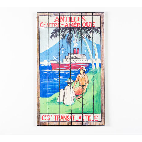 Impression sur bois avec toile multicolore 60x100 cm (1/3)