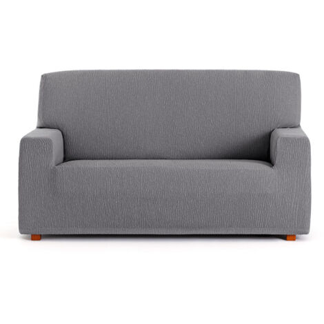 Housse de canapé élastique 3 places Troya gris 180/210 (1/5)