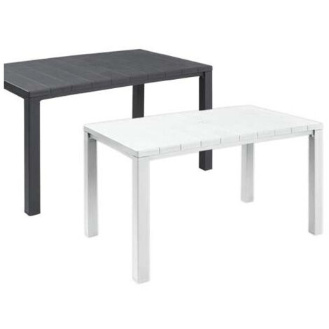 Keter – Table de jardin rectangulaire en résine plastique 147x90 cm – Résistante aux intempéries – Structure en acier – Pour professionnels
