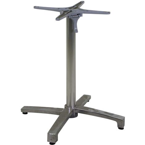 Base de table pliante en aluminium gris 52x52h72 cm (1/5)