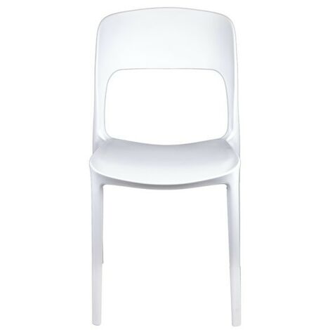 Chaise De Jardin En Polypropylène Risto Blanc 47X52X H83 Cm (1/5)