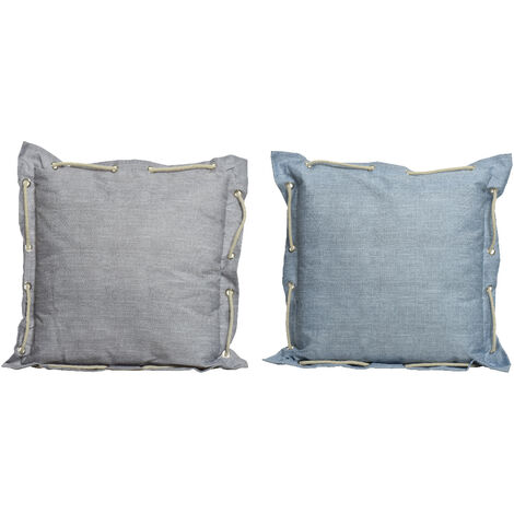 Coussin en corde polyester sur le pourtour 2 coloris assortis pour usage extérieur (1/5)