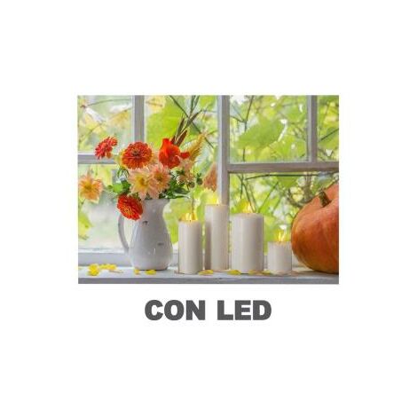 Image led rectangulaire avec fleurs blanches cm40x30x1,8 (1/5)