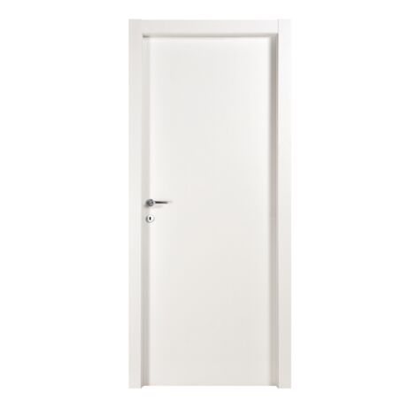Ferramenta1.Com – Porte Microtec blanche 80x210 – Cadre en sapin massif – Remplissage en carton traité – Épaisseur 44mm – Réversible pour installation facile