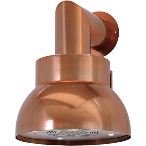 Webmarketpoint – Hotte casquette en acier inoxydable cuivre antique Ø50 cm – Débit 736 m³/h – Niveau sonore 61 dB – Éclairage LED 4 x 1,2W